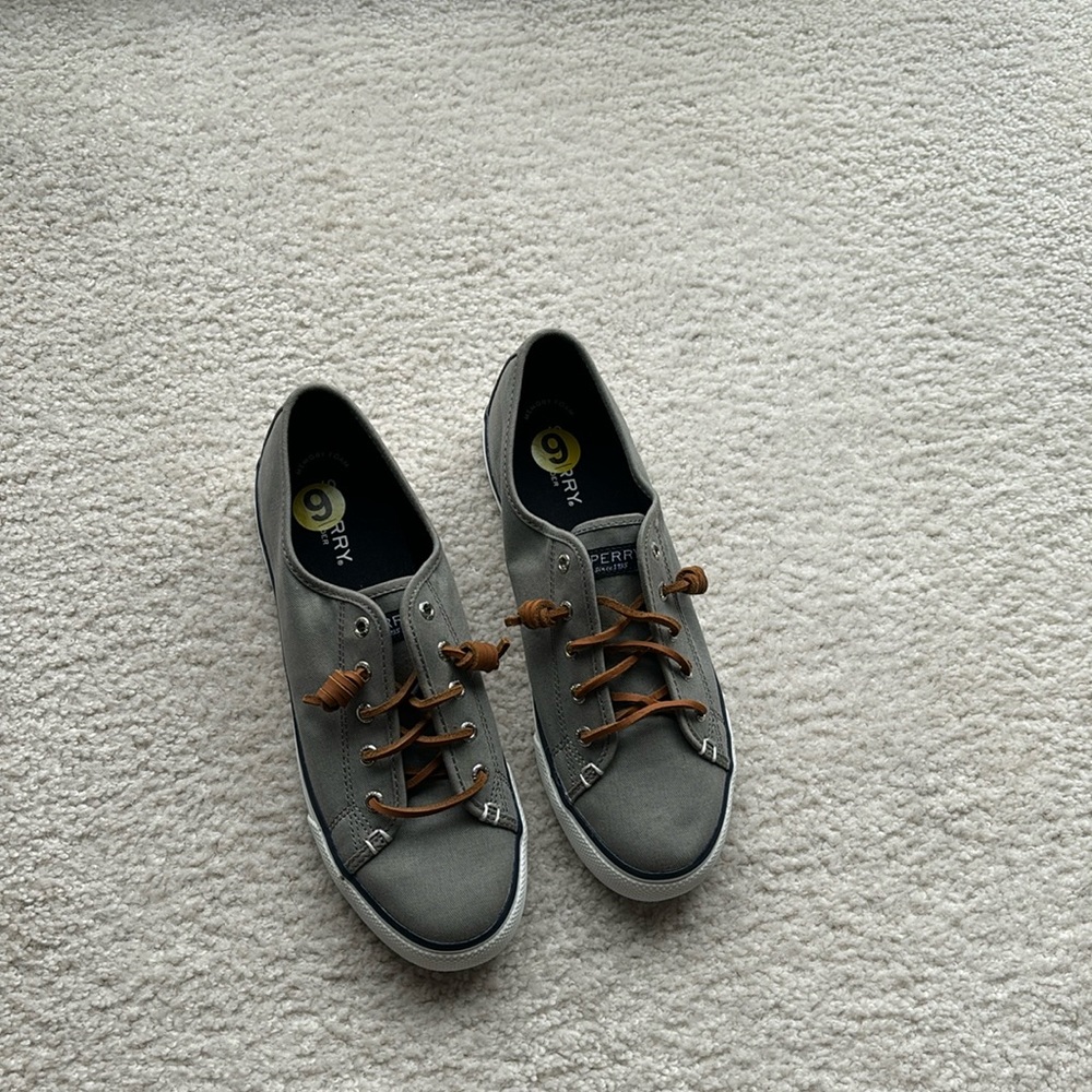 Grey Sperry Sneakers